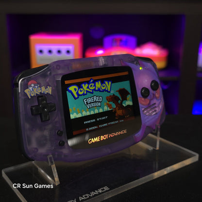 Gengar Purple Game Boy Advance GBA Console with iPS V5 Backlight Backlit LCD MOD