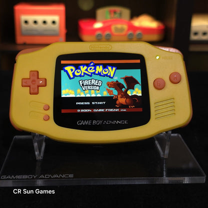 Yellow Game Boy Advance GBA Console with iPS V5 Backlight Backlit LCD MOD
