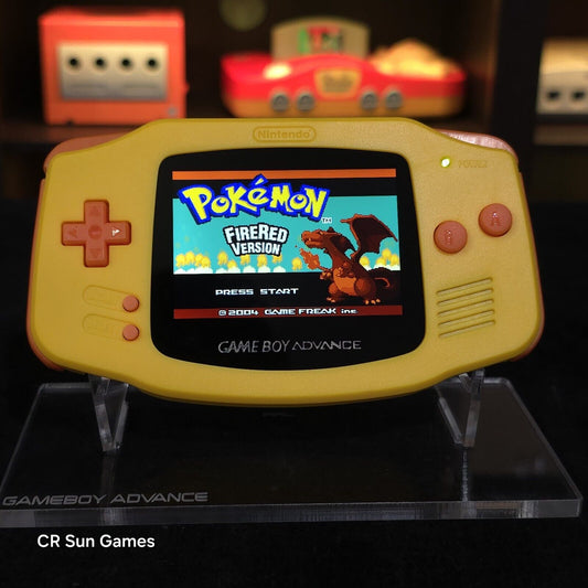 Yellow Game Boy Advance GBA Console with iPS V5 Backlight Backlit LCD MOD