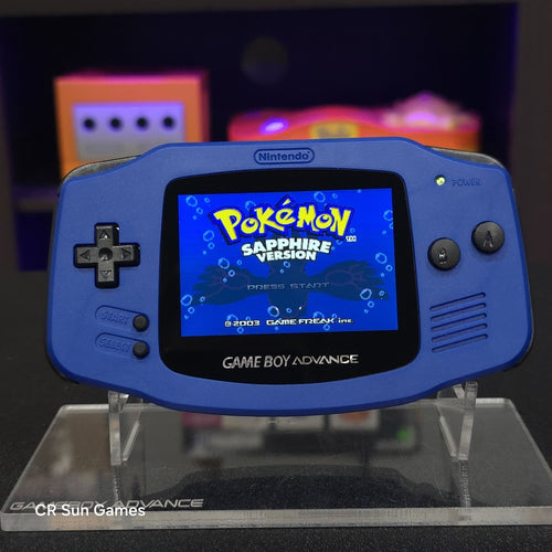 Blue Game Boy Advance GBA Console with iPS V5 Backlight Backlit LCD