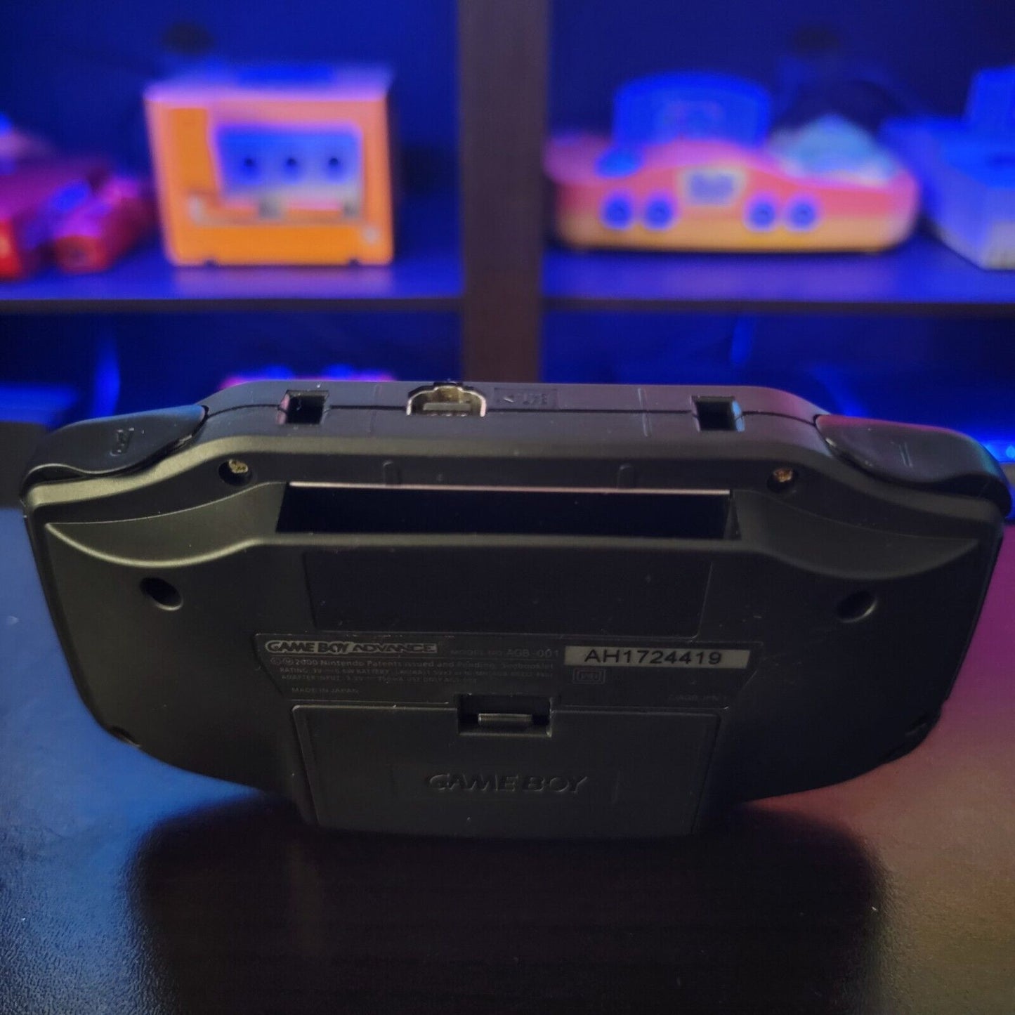 Black Game Boy Advance GBA Console with iPS Backlight Backlit LCD MOD Console
