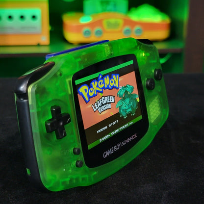 Clear Green Game Boy Advance GBA iPS LCD USB-C 1800 mAh Rechargeable Battery