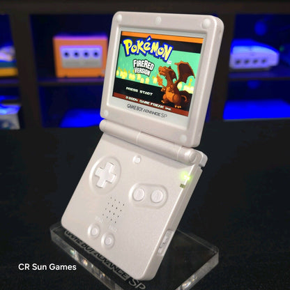 White on White Nintendo Game Boy Advance GBA SP IPS MOD Adjustable Brightness