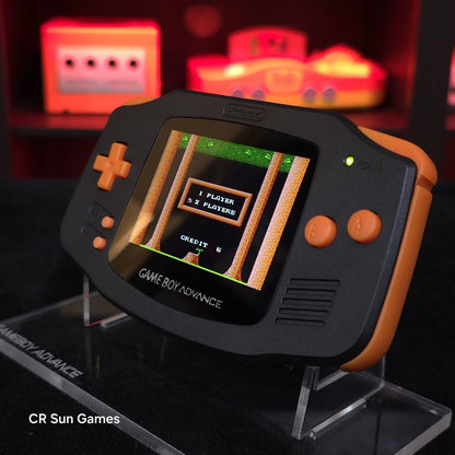 Black And Orange Halloween Special Game Boy Advance GBA iPS V5 Backlit LCD MOD