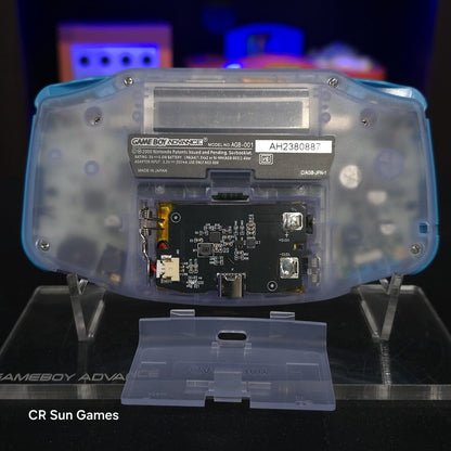 Glacial Squirtle GameBoy Advance GBA Ips LCD USB-C 1800 mAh Rechargeable Battery