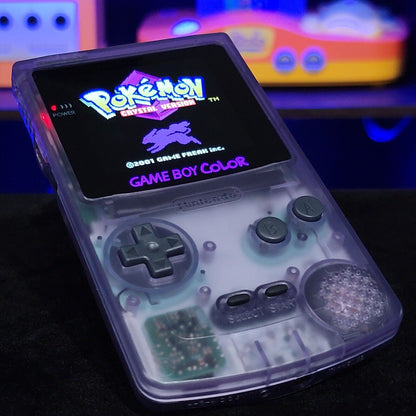 Atomic Purple Gameboy Color Console OLED Touch Screen USB-C Rechargeable Battery