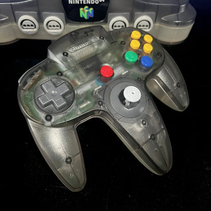 Jusco Nintendo 64 N64 Clear Black Console OEM Controller REGION FREE