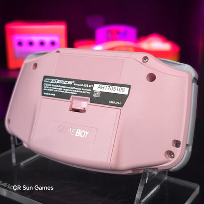 Pink Game Boy Advance GBA Console with iPS V5 Backlit LCD MOD