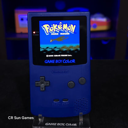 Blue Gameboy Color Console OLED Touch Screen GBC Game Boy