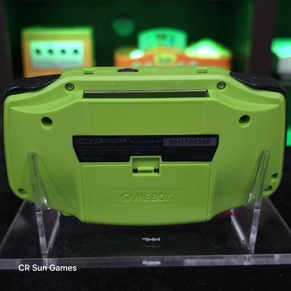 Green Game Boy Advance GBA Console with iPS V5 Backlight Backlit LCD MOD Console