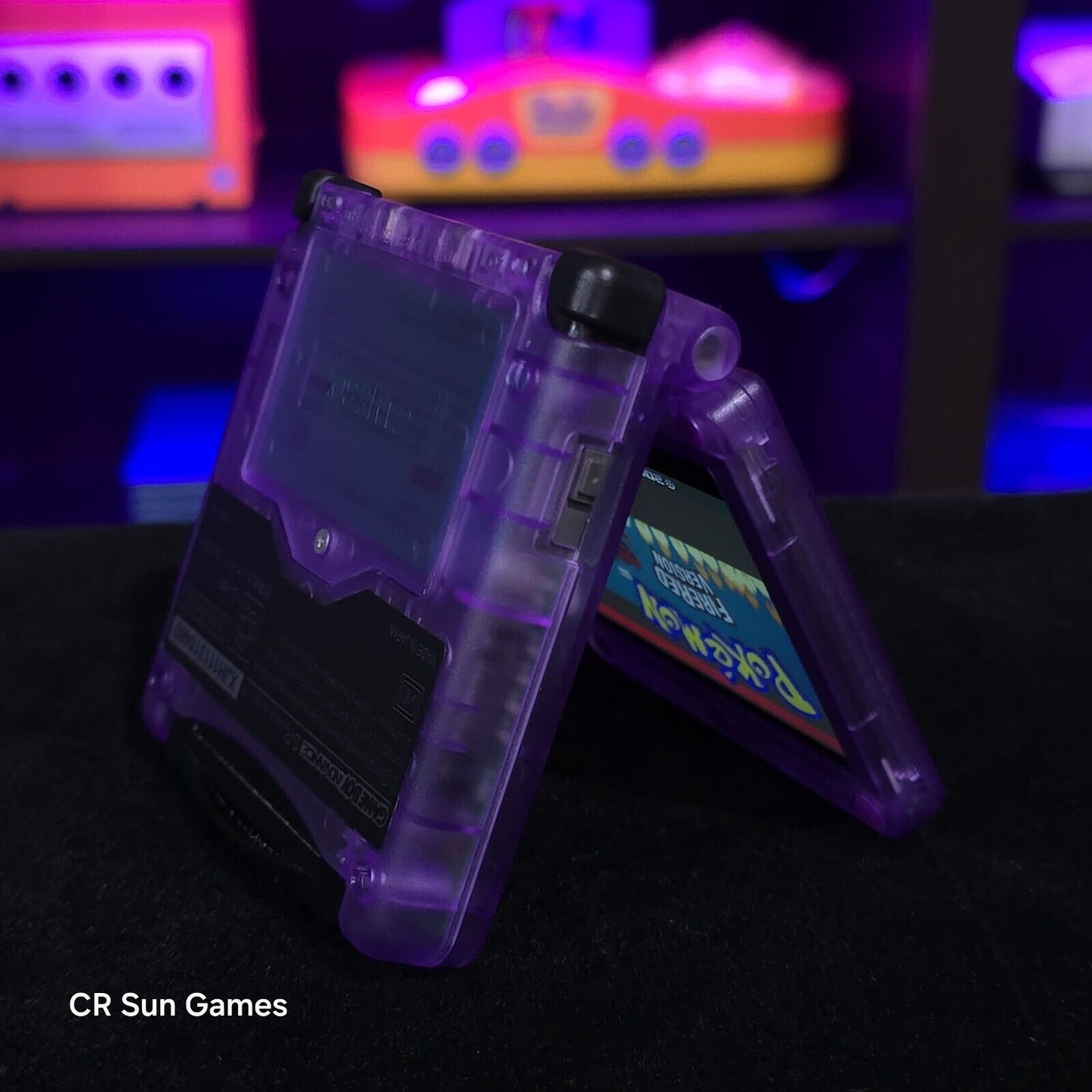 Clear Purple Nintendo Game Boy Advance GBA SP IPS MOD Adjustable Brightness