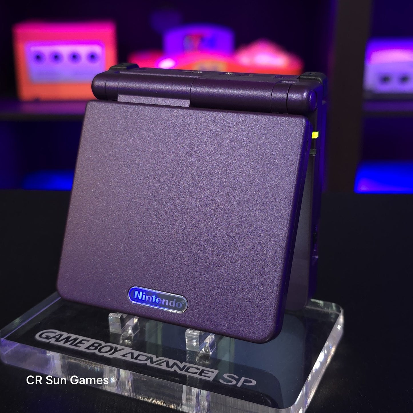 Purple Nintendo Game Boy Advance GBA SP IPS MOD Adjustable Brightness