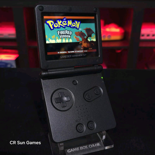 Black On Black Nintendo Game Boy Advance SP GBA SP IPS MOD Adjustable Brightness