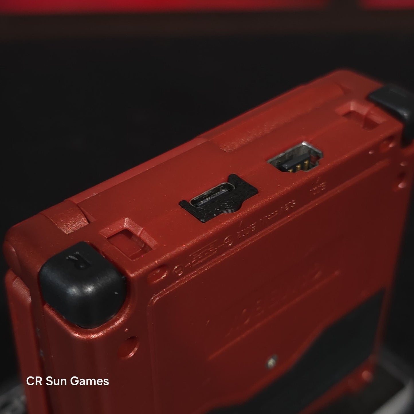 Red Nintendo Game Boy Advance GBA SP IPS V2 And USB-C Mod- Groudon