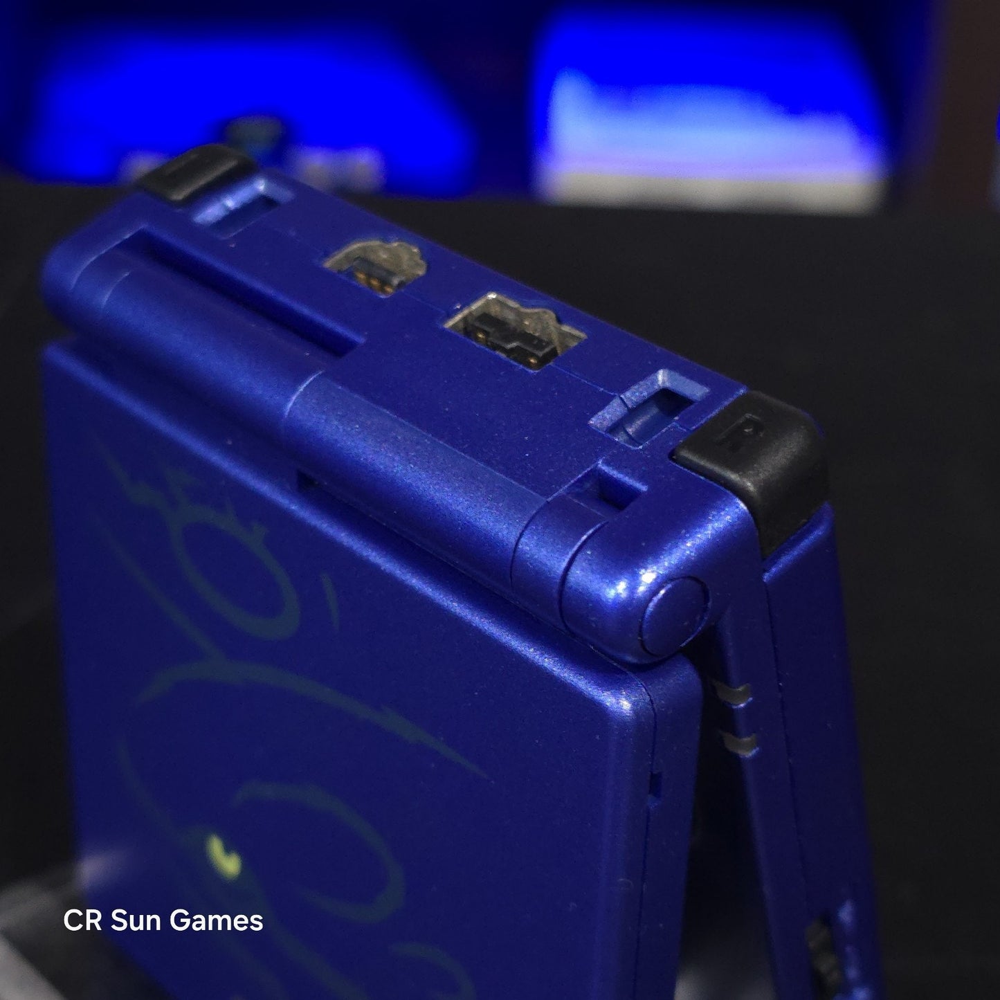Blue Nintendo Game Boy Advance GBA SP IPS MOD Adjustable Brightness - Kyogre