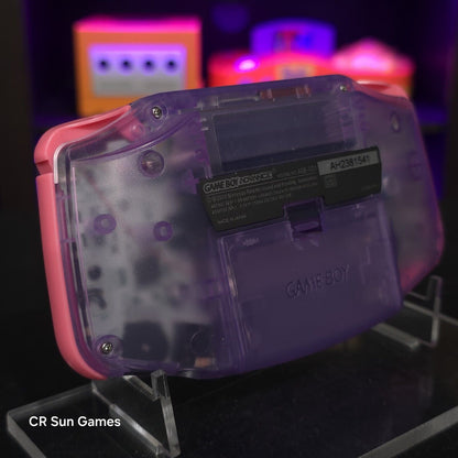 Gengar Purple Game Boy Advance GBA Console with iPS V5 Backlight Backlit LCD MOD
