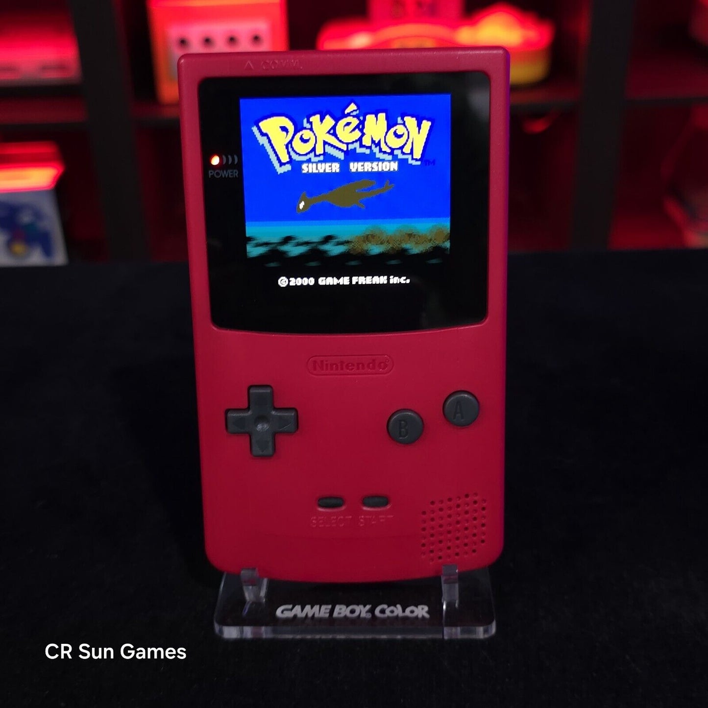 Berry Red Gameboy Color Console OLED Touch Screen GBC Game Boy