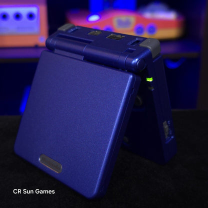 Blue Nintendo Game Boy Advance GBA SP IPS Screen MOD Adjustable Brightness