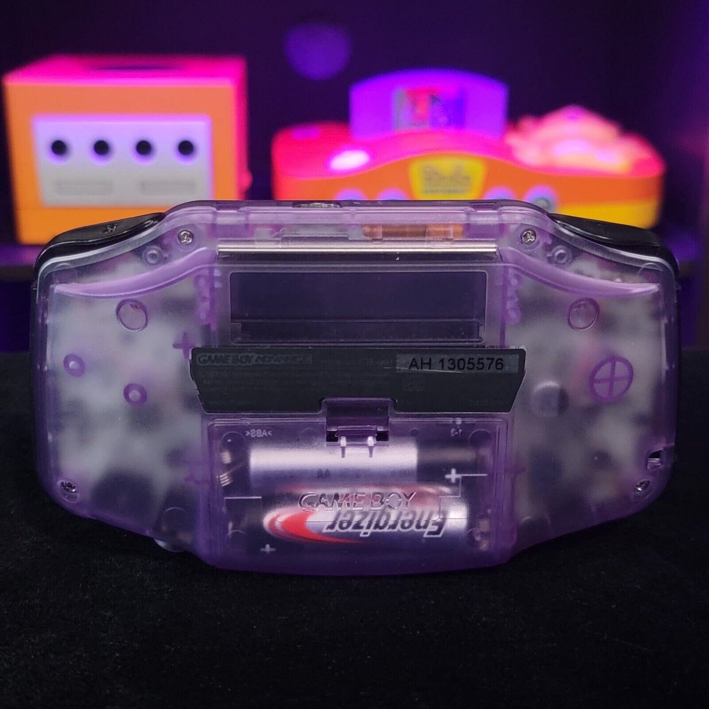 Atomic Purple GameBoy Advance GBA Console with iPS Backlight Backlit LCD MOD