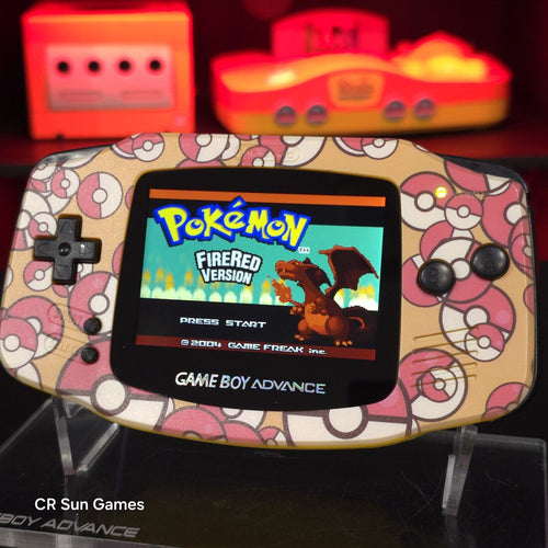Pokemon Pokeball Game Boy Advance GBA iPS V5 Usb-C 1800 mAh Rechargeable Battery