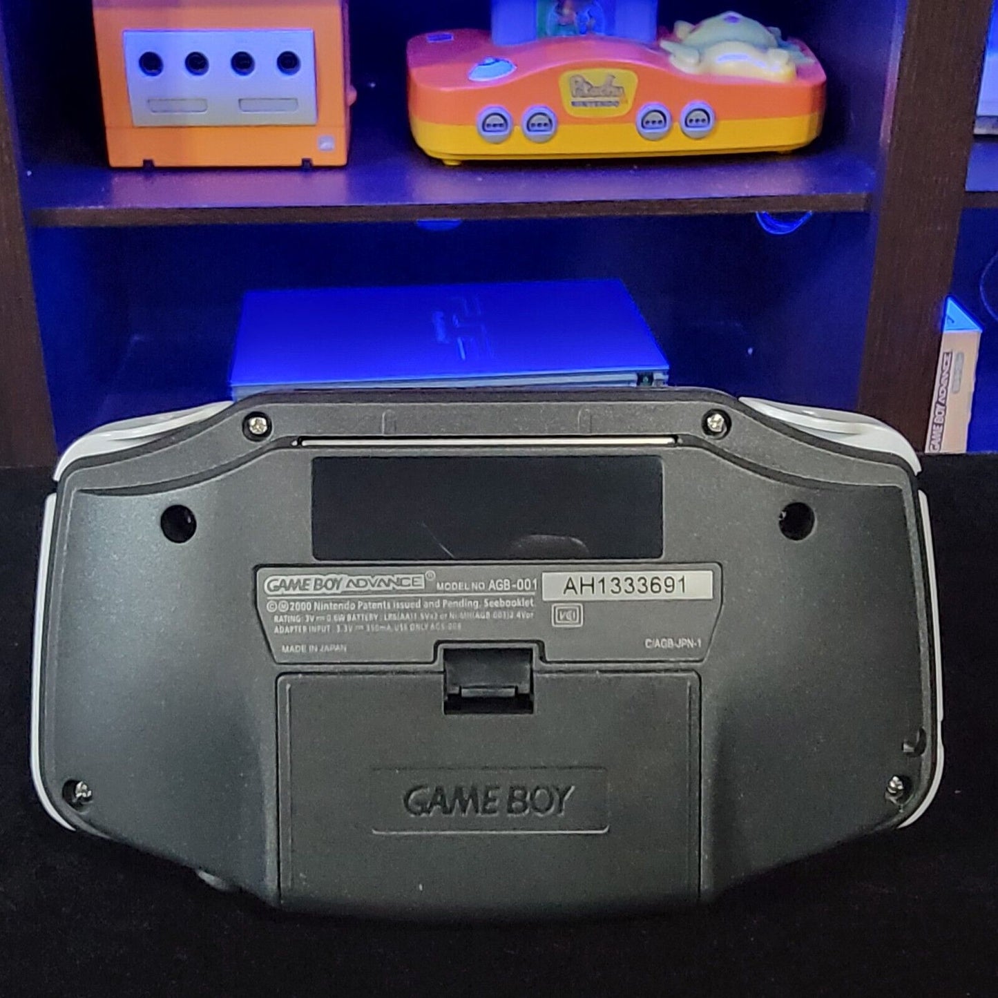 Black Game Boy Advance GBA Console with iPS Backlight Backlit LCD MOD Console