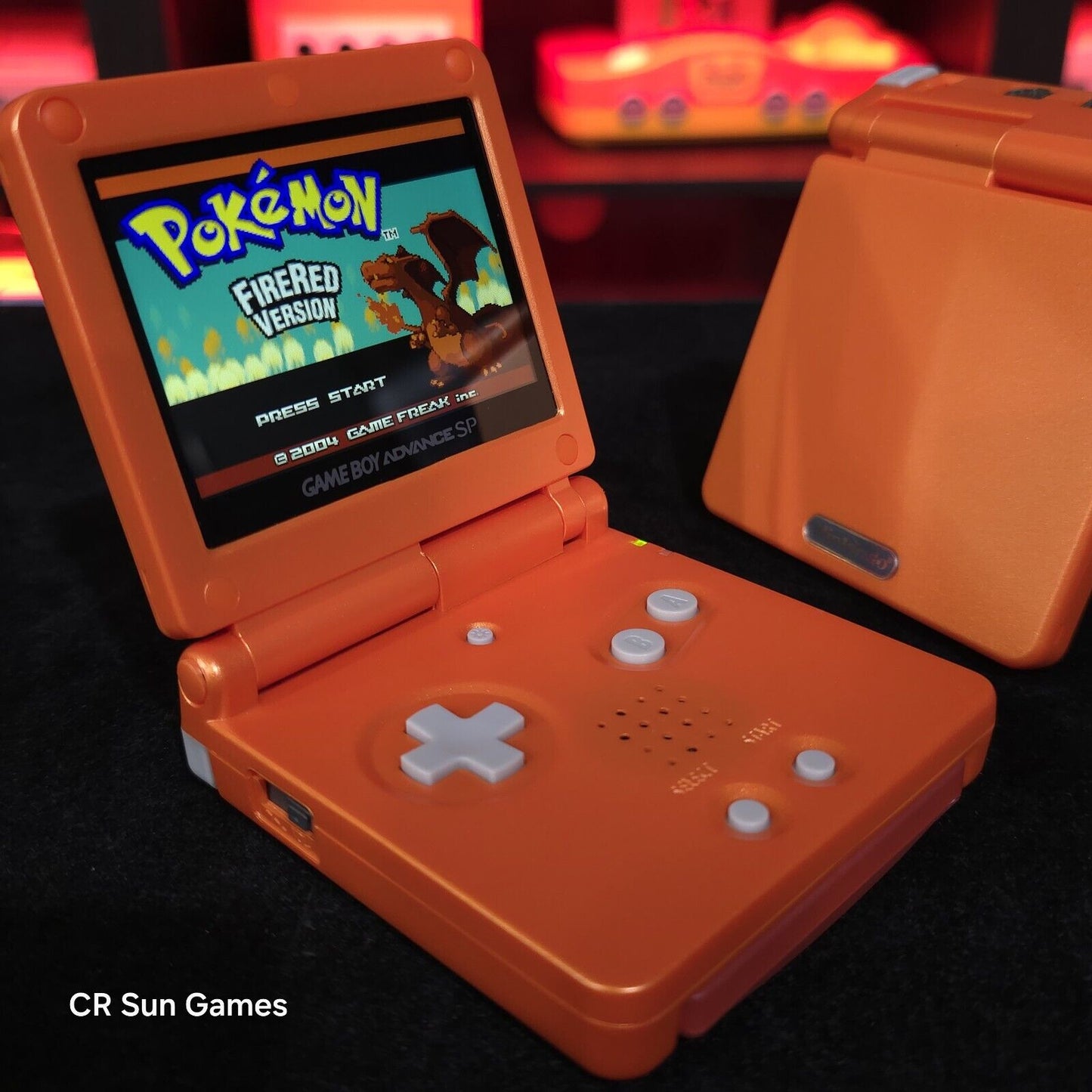 Orange Nintendo Game Boy Advance GBA SP IPS MOD Adjustable Brightness