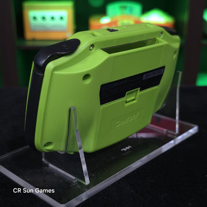 Green Game Boy Advance GBA Console with iPS V5 Backlight Backlit LCD MOD Console