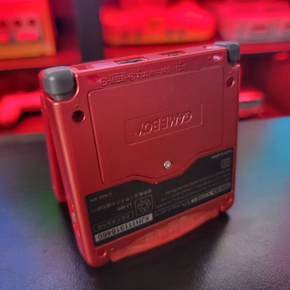 Red Nintendo Game Boy Advance GBA SP IPS V2 And USB-C Mod- Groudon