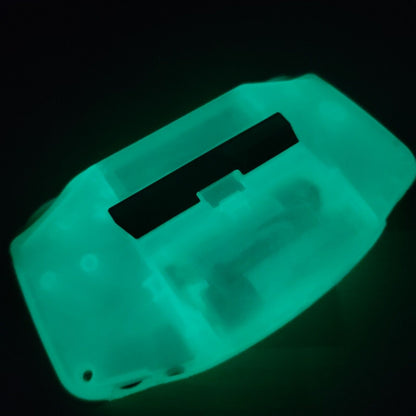 Glacial Glow In The Dark Gameboy Advance GBA Console with iPS Backlight LCD MOD
