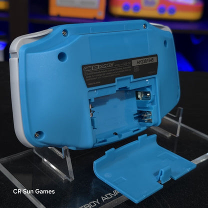 Blue Game Boy Advance GBA Console with iPS V5 Backlight Backlit LCD MOD Console
