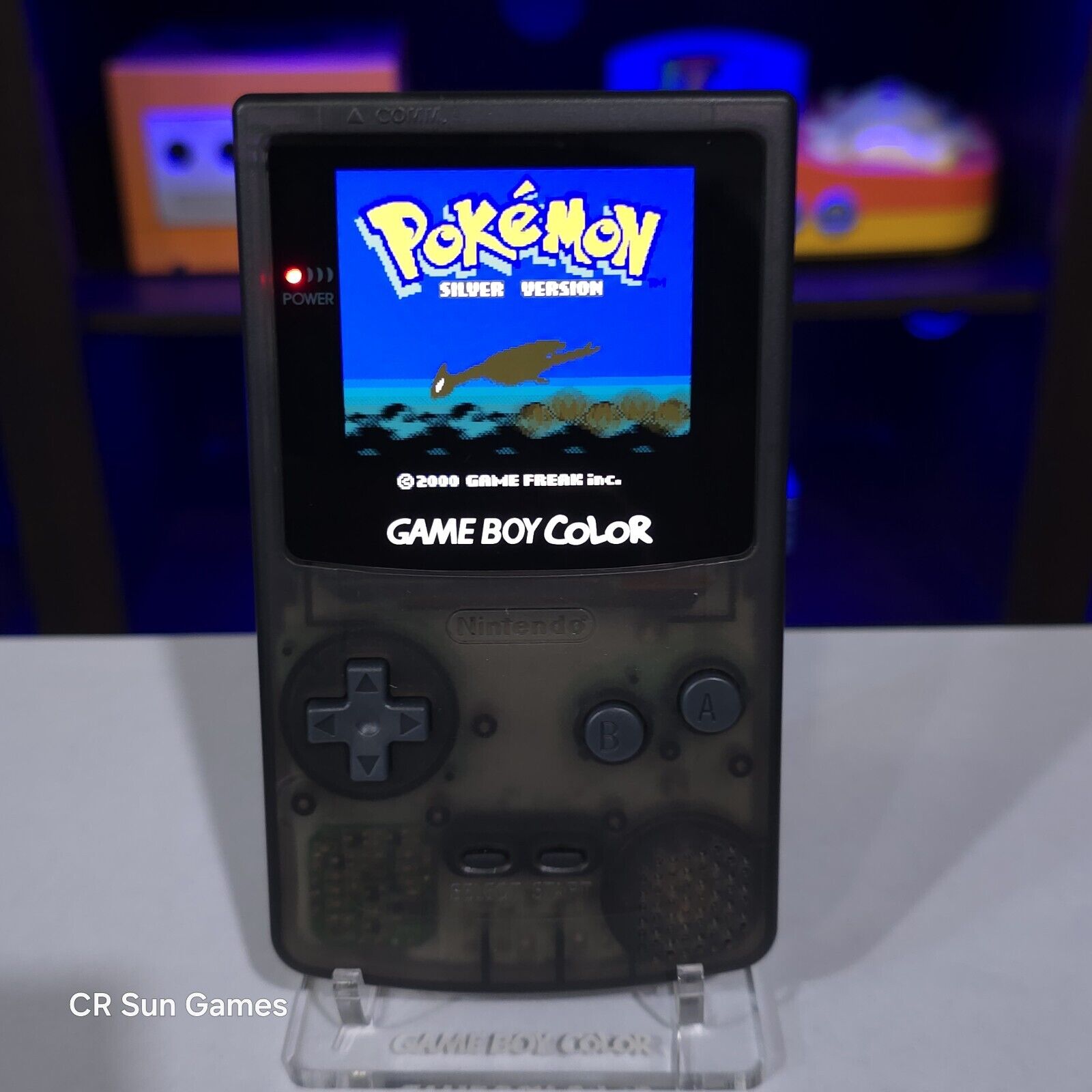 Clear Black Gameboy Color Console OLED Touch Screen GBC Game Boy – CR ...