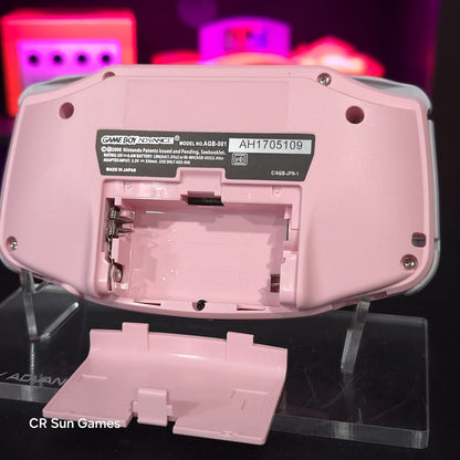 Pink Game Boy Advance GBA Console with iPS V5 Backlit LCD MOD