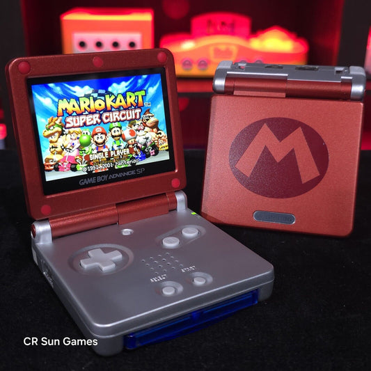 Mario Edition Nintendo Game Boy Advance GBA SP IPS MOD Adjustable Brightness