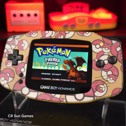 Pokemon Pokeball Game Boy Advance GBA Console iPS V5 Backlight Backlit LCD MOD
