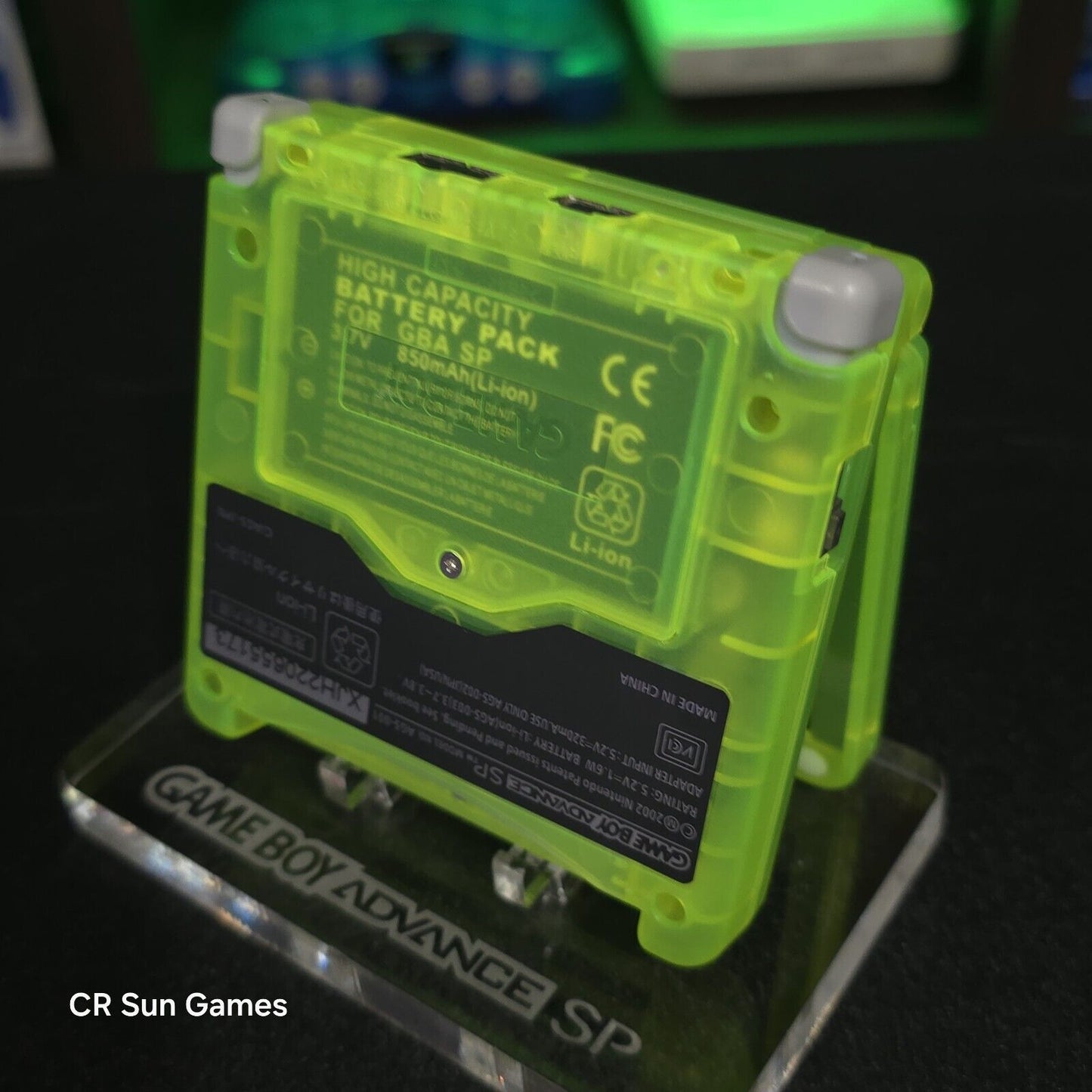 Glow In The Dark Nintendo Game Boy Advance GBA SP IPS MOD Adjustable Brightness
