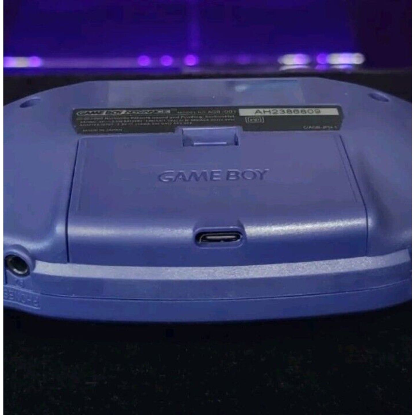 Indigo Game Boy Advance GBA iPS Backlit LCD USB-C 1800 mAh Rechargeable Battery