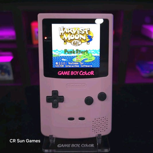 Pink Gameboy Color Console OLED Touch Screen GBC Game Boy