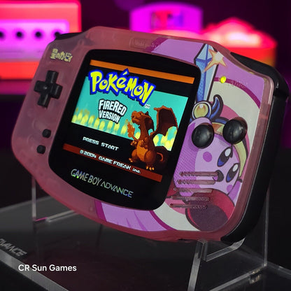 Pink Kirby Game Boy Advance GBA iPS LCD USB-C 1800 mAh Rechargeable Battery