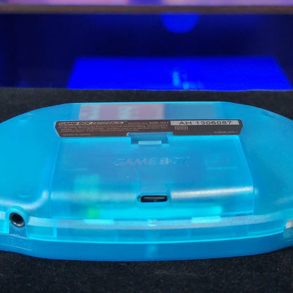 Clear BlueGame Boy Advance GBA iPS LCD USB-C 1800 mAh Rechargeable Battery
