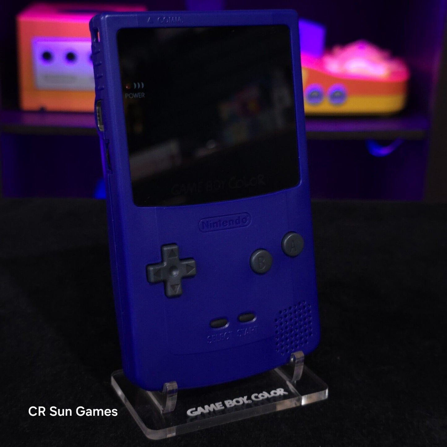Purple Gameboy Color Console OLED Touch Screen GBC Game Boy