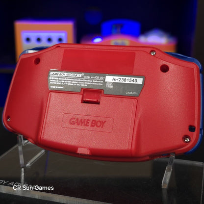 Mario Red Game Boy Advance GBA iPS LCD USB-C 1800 mAh Rechargeable Battery