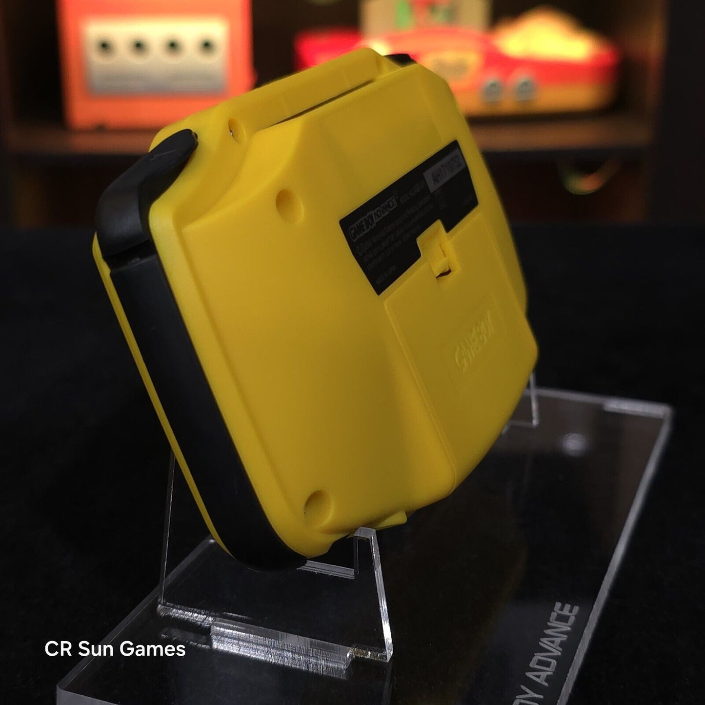 Yellow Game Boy Advance GBA Console with iPS V5 Backlight Backlit LCD MOD