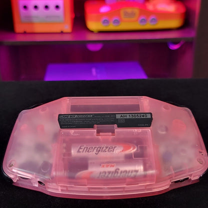 Fushia Pink Game Boy Advance GBA Console with iPS Backlit LCD MOD Console