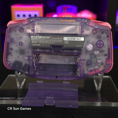 Gengar Purple Game Boy Advance GBA Console with iPS V5 Backlight Backlit LCD MOD