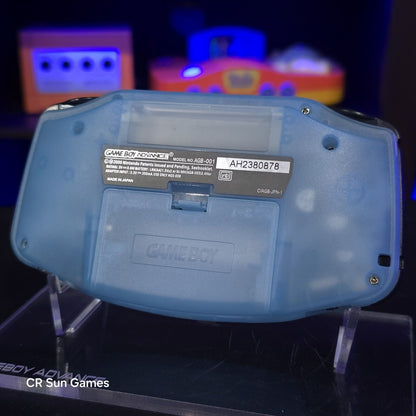 Megaman Blue Game Boy Advance GBA Console with iPS V5 Backlight Backlit LCD MOD