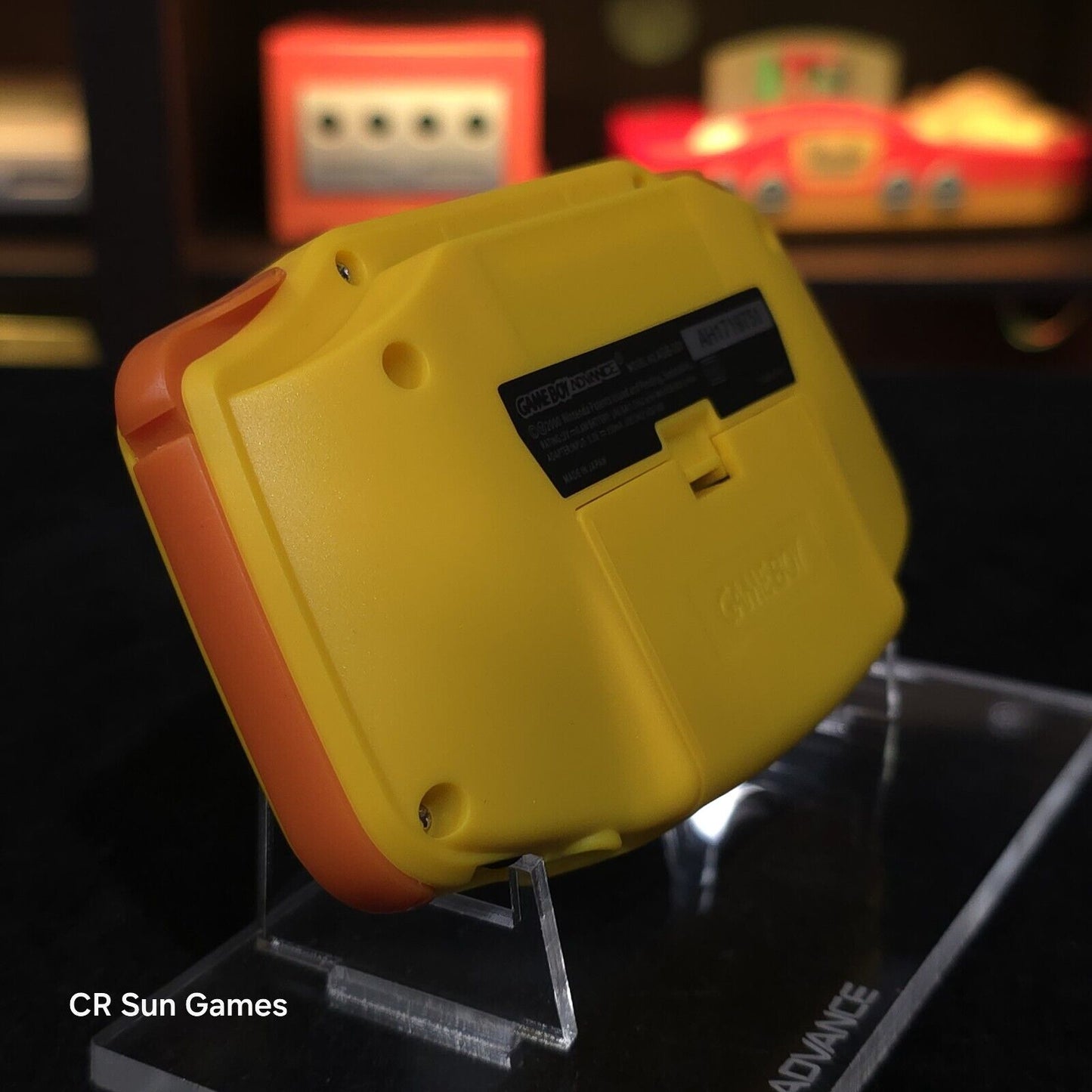 Yellow Game Boy Advance GBA Console with iPS V5 Backlight Backlit LCD MOD
