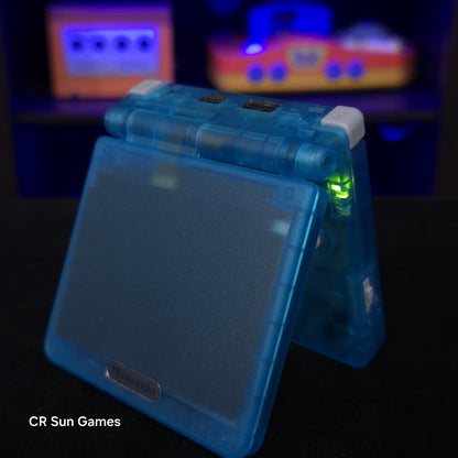 Clear Blue Nintendo Game Boy Advance GBA SP Ips V2 And Usbc Charging Port