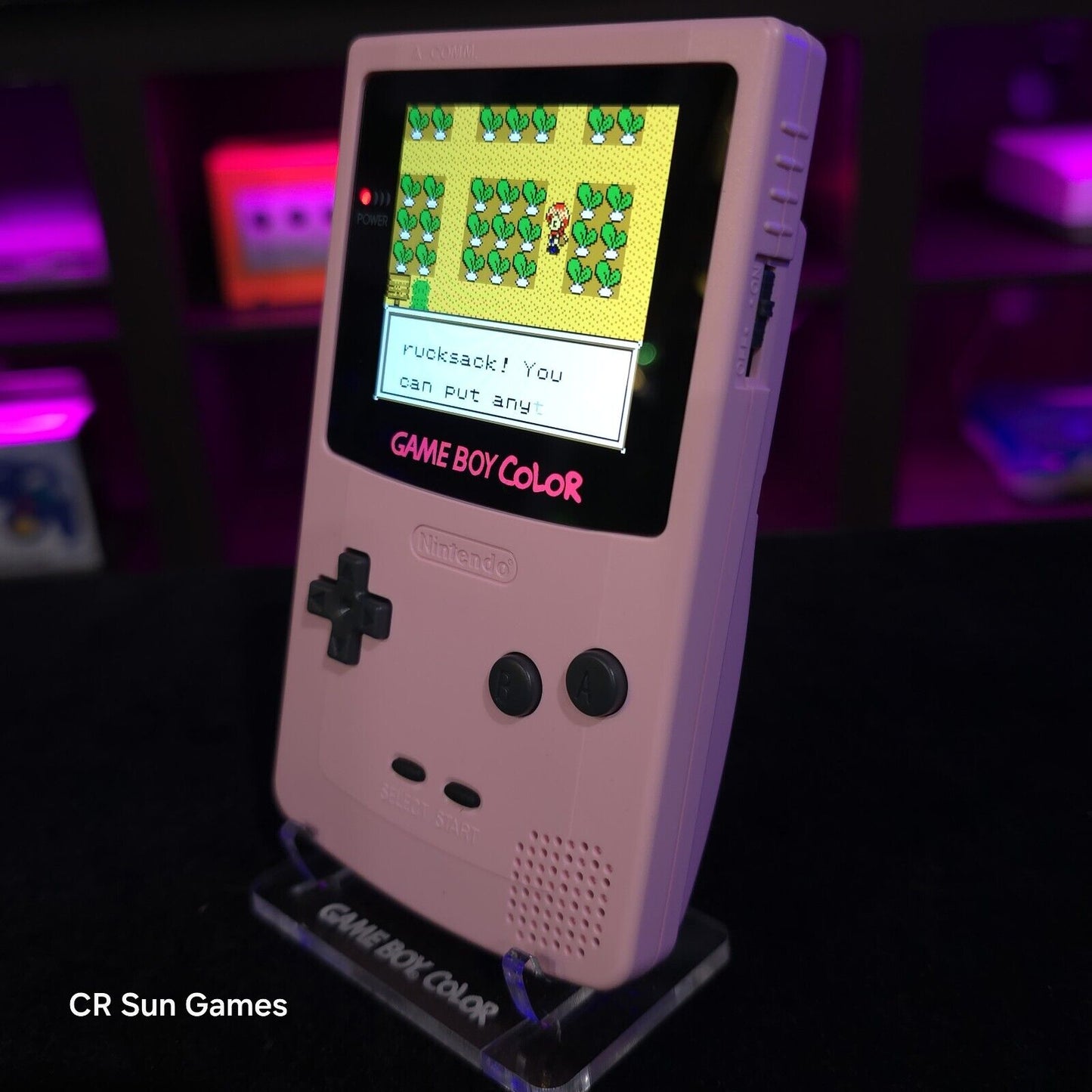 Pink Gameboy Color Console OLED Touch Screen GBC Game Boy
