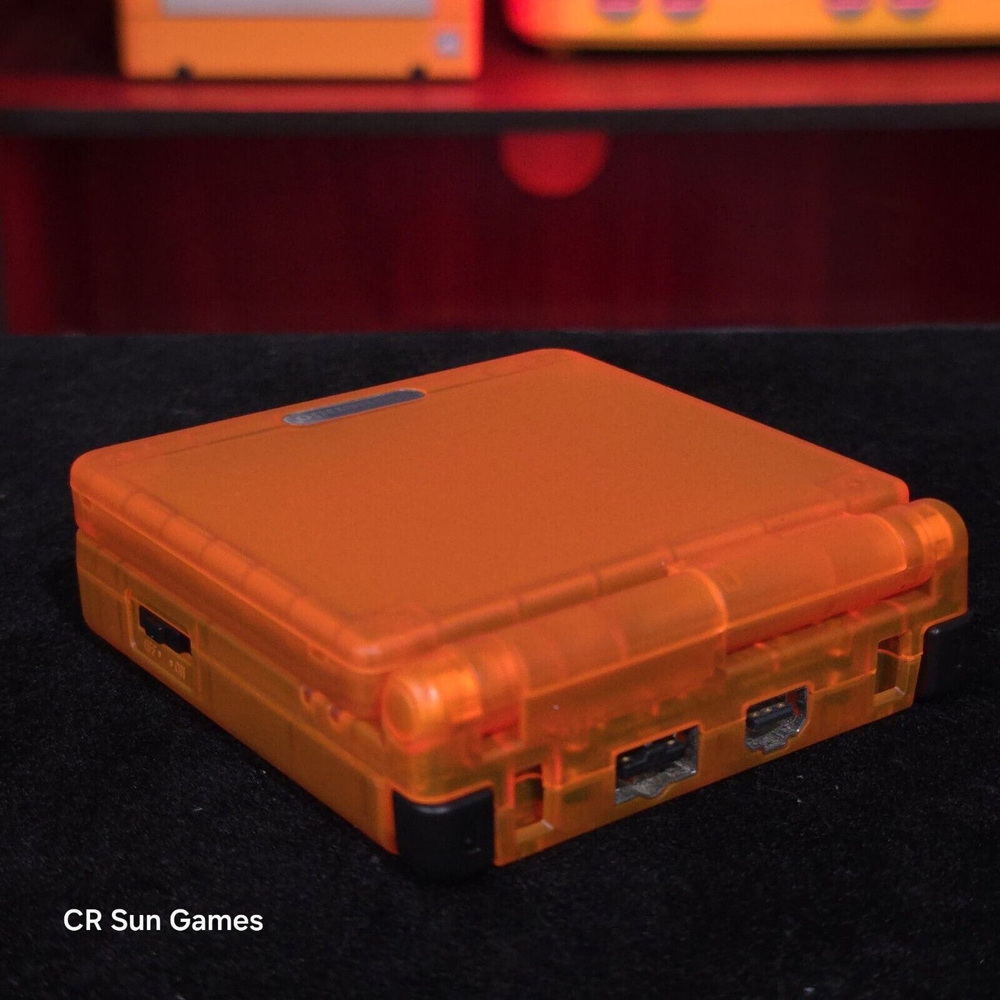 Clear Orange Nintendo Game Boy Advance GBA SP IPS MOD Adjustable Brightness
