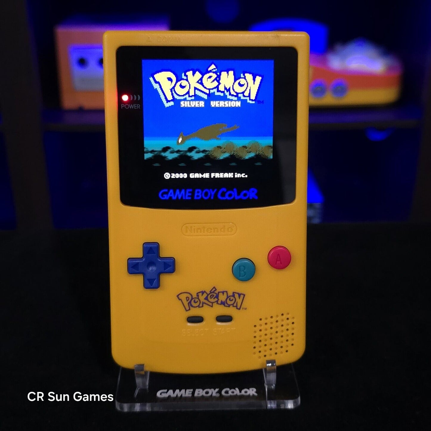 Pokemon Gameboy Color Console OLED Touch Screen USB-C Rechargeable Battery Mod